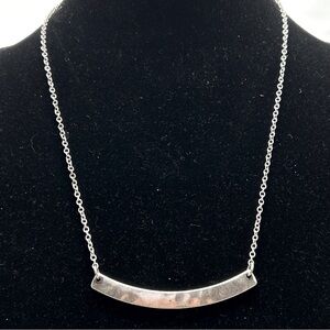 Lucky Brand, Hammered Silver Bar Necklace